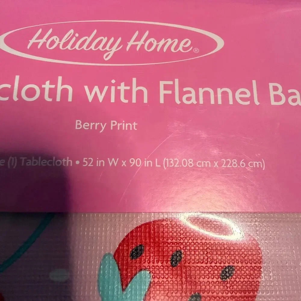 Holiday Time tablecloth pink